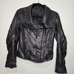 ZARA Leather Womens Jacket size small